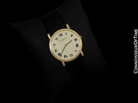 1950's Audemars Piguet "Extra-Flat" Vintage Mens Midsize Watch - 18K Gold