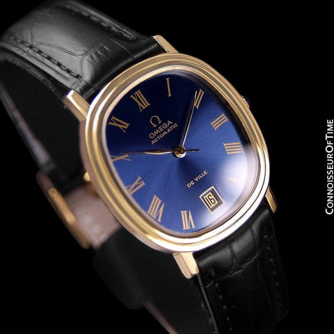 1975 Omega De Ville Vintage Mens Automatic Full Size Watch - 18K Gold Plated & Stainless Steel