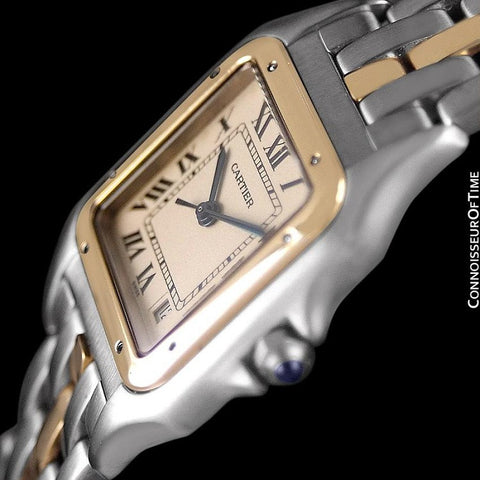 Cartier Panthere Two-Tone Mens Midsize / Unisex Watch, Date - Stainless Steel & 18K Gold - W25028B5