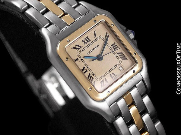 Cartier Panthere Two-Tone Mens Midsize / Unisex Watch, Date - Stainless Steel & 18K Gold - W25028B5