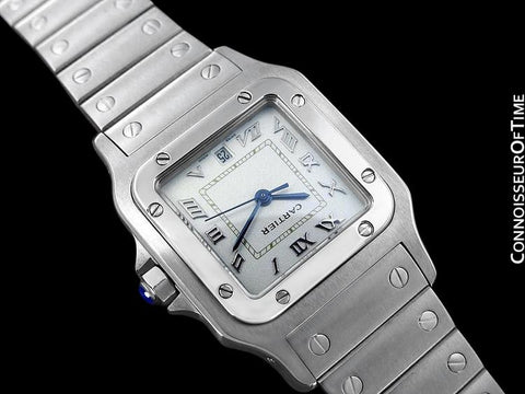 Cartier Santos Galbee Mens Watch with Date - Stainless Steel