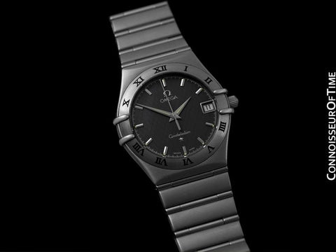 Omega Constellation Mens Bracelet Watch, Gray Dial - Brushed Stainless Steel