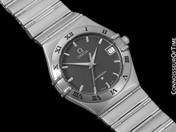 Omega Constellation Mens Bracelet Watch, Gray Dial - Brushed Stainless Steel
