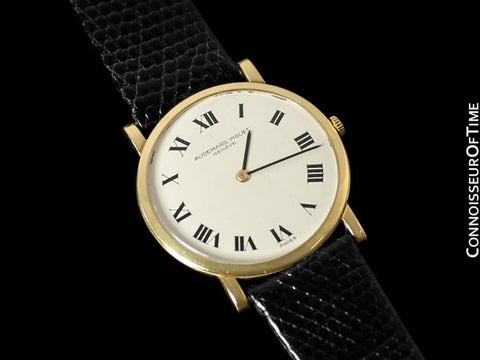 1950's Audemars Piguet "Extra-Flat" Vintage Mens Midsize Watch - 18K Gold