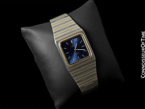 Omega Constellation Mens Bracelet Watch - Stainless Steel & 14K Gold Inlay - Rare Model
