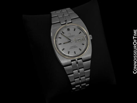 1970 Omega Constellation Vintage Mens Calendar Day Date Watch - Stainless Steel & 18K White Gold
