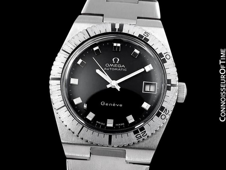 1973 Omega Geneve Vintage Mens Divers Watch Stainless Steel