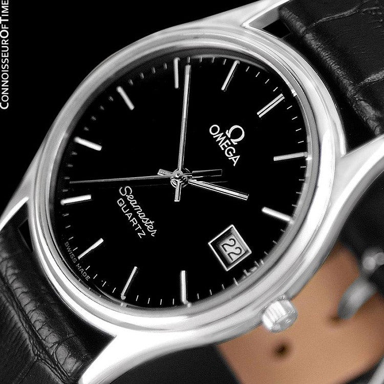 1984 Omega Seamaster Brest Vintage Mens Quartz Watch, Quick