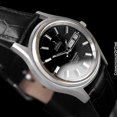 1970's Omega Seamaster Cosmic 2000 Vintage Mens Dive Watch, Automatic, Day Date - Stainless Steel