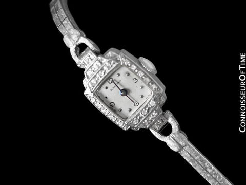 1960's Blancpain Vintage Ladies Classic Cocktail Watch - 14K White Gold & Diamonds