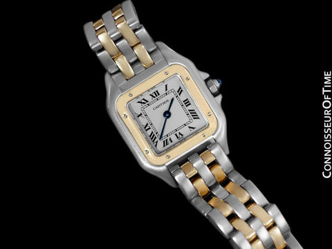 Cartier Panthere Panther Ladies Watch, Ref. 1120 - Stainless Steel & 18K Gold - W25029B6