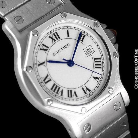Cartier Santos Octagon Mens Midsize Watch, Automatic - Stainless Steel