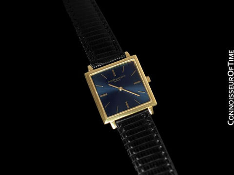 1960's Vacheron & Constantin "Extra-Flat" Vintage Mens Midsize Square Watch - 18K Gold