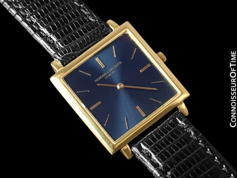 1960's Vacheron & Constantin "Extra-Flat" Vintage Mens Midsize Square Watch - 18K Gold