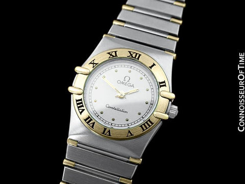 Omega Ladies Constellation Mini 22mm Watch, White Dial, 18K Gold & Stainless Steel