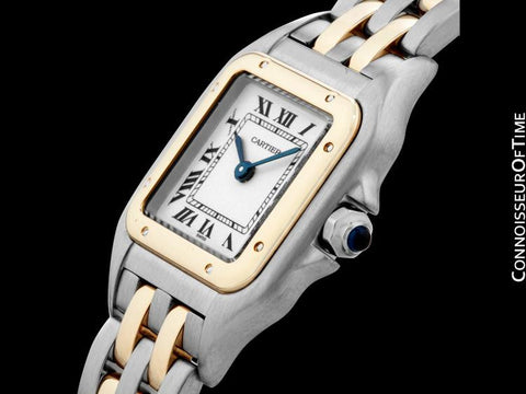 Cartier Panthere Panther Ladies Watch, Ref. 1120 - Stainless Steel & 18K Gold - W25028B