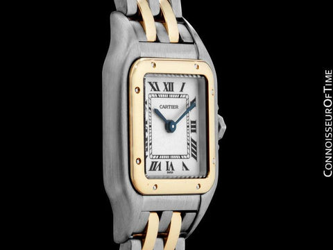 Cartier Panthere Panther Ladies Watch, Ref. 1120 - Stainless Steel & 18K Gold - W25028B