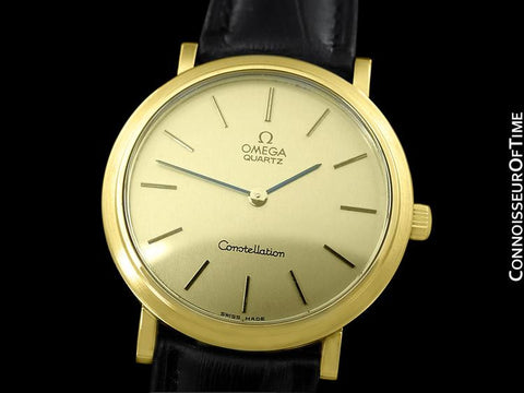 1980 Omega Constellation Mens Vintage Quartz Watch - 18K Gold Plated & Stainless Steel