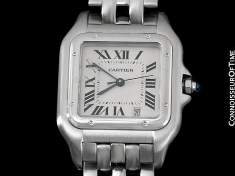 Cartier Panthere Mens Midsize / Unisex Watch, Date, Stainless Steel - W25054P5