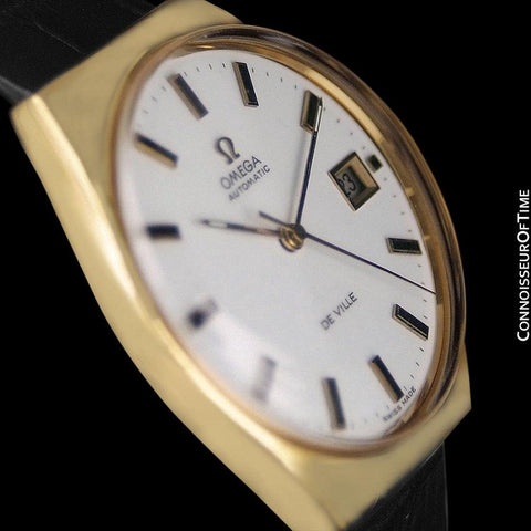 1970's Omega De Ville Vintage Mens Automatic Classic Retro Watch - 18K Gold Plated