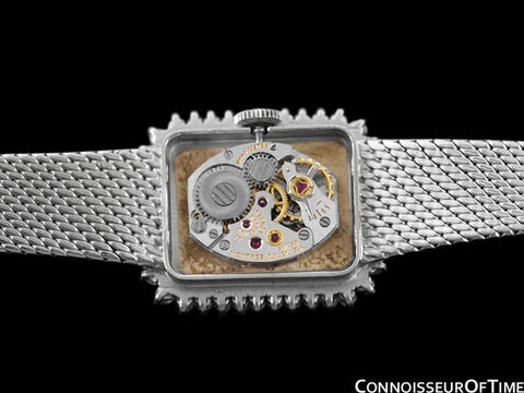 1980's Rolex Ladies Vintage Dress Bracelet Watch - 14K White Gold & Diamonds