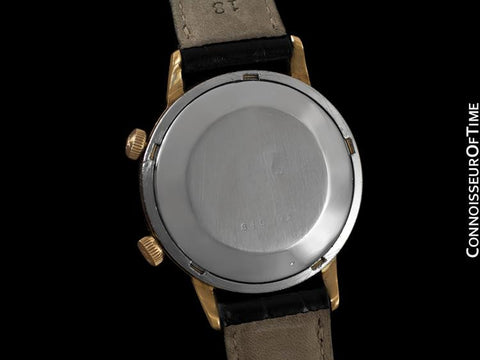 1960's Jaeger-LeCoultre Vintage Mens Memovox Alarm Reveil, Automatic - 18K Gold Plated & Stainless Steel