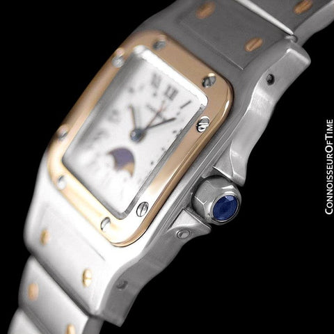 Cartier Ladies Santos Two-Tone Moon Phase Watch - Stainless Steel & 18K Gold