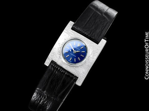 1961 Rolex Precision Ladies Vintage Pre-Cellini Dress Watch, Blue Dial - 18K White Gold