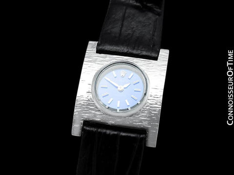 1961 Rolex Precision Ladies Vintage Pre-Cellini Dress Watch, Blue Dial - 18K White Gold