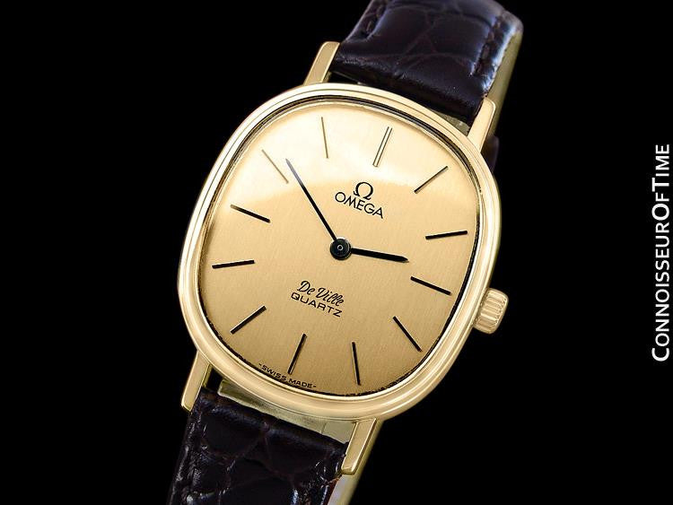 1980 Omega De Ville Vintage Mens Midsize Watch - 18K Gold Plated