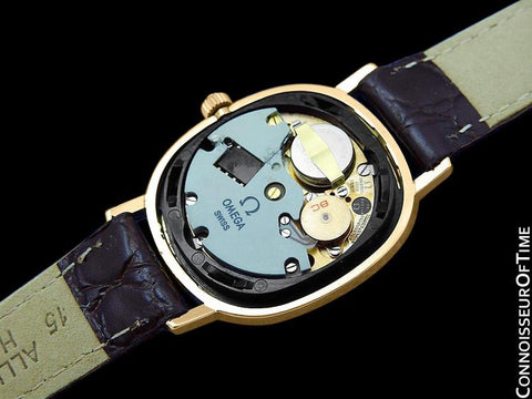 1980 Omega De Ville Vintage Mens Midsize Watch - 18K Gold Plated & Stainless Steel