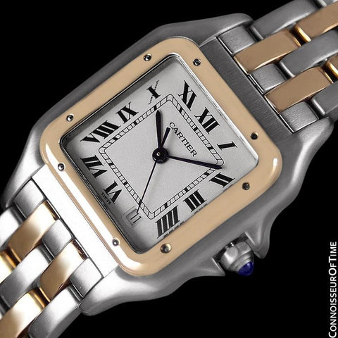 Cartier Panthere Two-Tone Mens Midsize / Unisex Watch, Date - Stainless Steel & 18K Gold - W25028B6