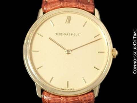 Audemars Piguet Round Midsize Mens Dress Watch - 18K Gold