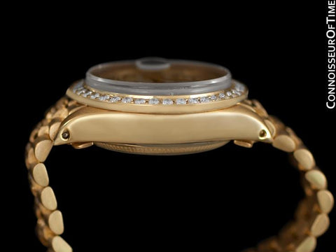 Rolex Ladies Super President Diamond Datejust - 18K Gold