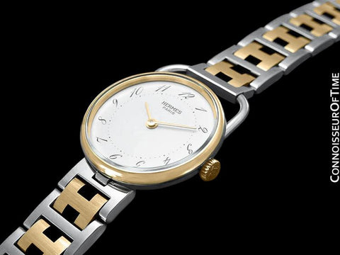 Hermes Arceau Ladies Watch - 18K Gold Plated & Stainless Steel