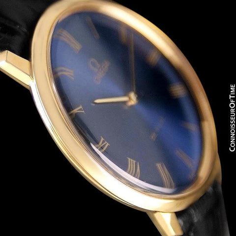 1970 Omega De Ville Mens Midsize Ultra Thin Dress Watch - 18K Gold Plated and Stainless Steel