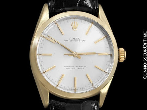 1964 Rolex Oyster Perpetual Vintage Mens Watch - 14K Gold & Stainless Steel