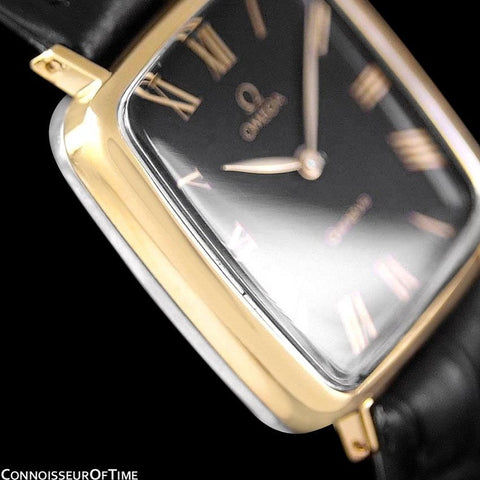 1977 Omega Geneve Vintage Midsize Handwound Ultra Slim Watch - 18K Gold Plated & Stainless Steel