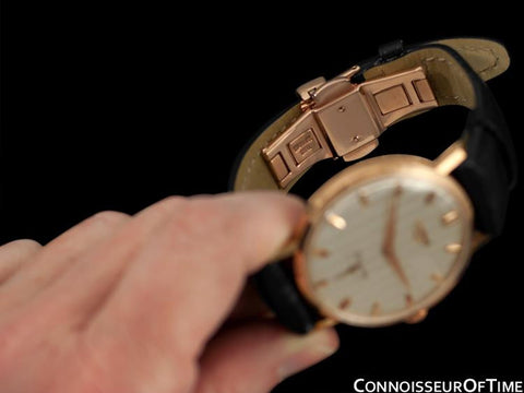 1963 Longines Flagship Mens Vintage Watch, Extra Large - 18K Rose Gold