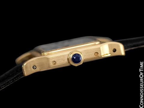 Cartier Santos Dumont Vintage Mens Midsize Ultra Thin Watch - 18K Gold