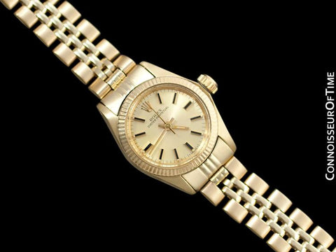 Rolex Ladies Oyster Perpetual Champagne Dial Ref. 6719 - 14K Gold