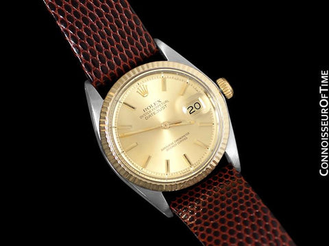 1972 Rolex Vintage Mens 2-Tone Datejust Ref. 1601, Pie Pan Dial - Stainless Steel & 18K Gold