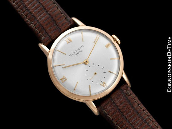 c. 1950's Patek Philippe Vintage Mens Midsize Handwound Watch, Ref. 1471 - 18K Rose Gold