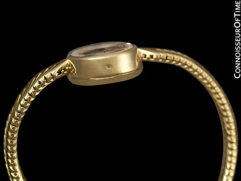 1960's Piaget Ladies Vintage Handwound Bracelet Watch - 18K Gold