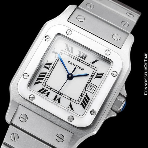 Cartier Santos Galbee Automatique Mens Bracelet Watch - Stainless Steel