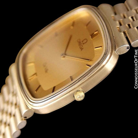 1983 Omega De Ville Vintage Mens Dress Watch - 18K Gold Plated