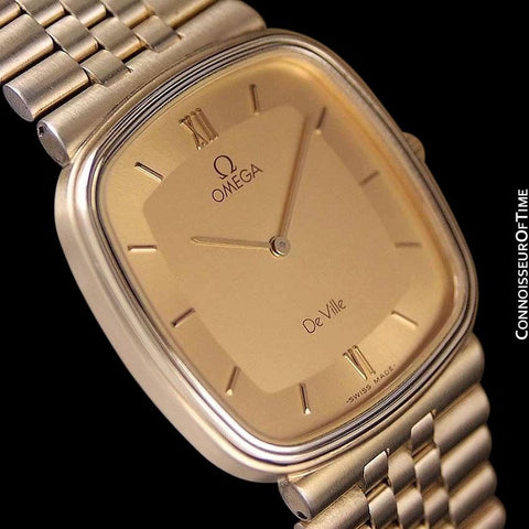 1983 Omega De Ville Vintage Mens Dress Watch - 18K Gold Plated