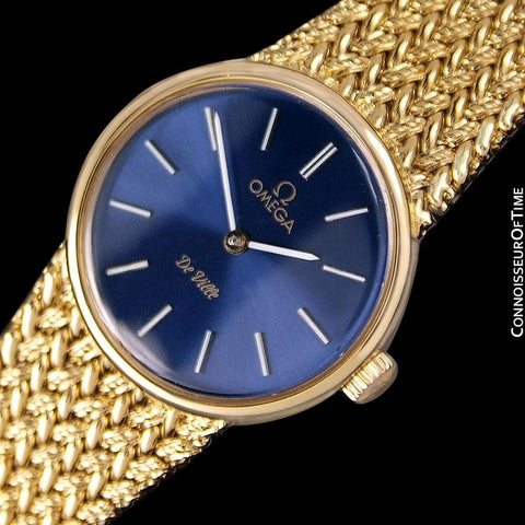1980's Omega De Ville Vintage Ladies Handwound Dress Watch - 18K Gold Plated and Stainless Steel