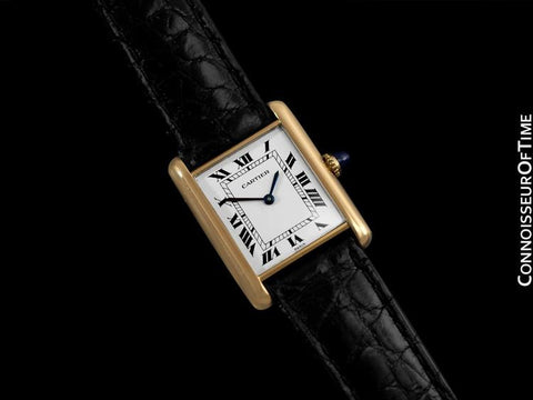 Cartier Tank Louis Mens (Midsize) Mechancial Watch - Solid 18K Gold