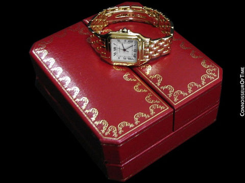 Cartier Panthere "Large" Mens Midsize / Unisex Watch, Date, 106000M, W25054P5 - 18K Gold